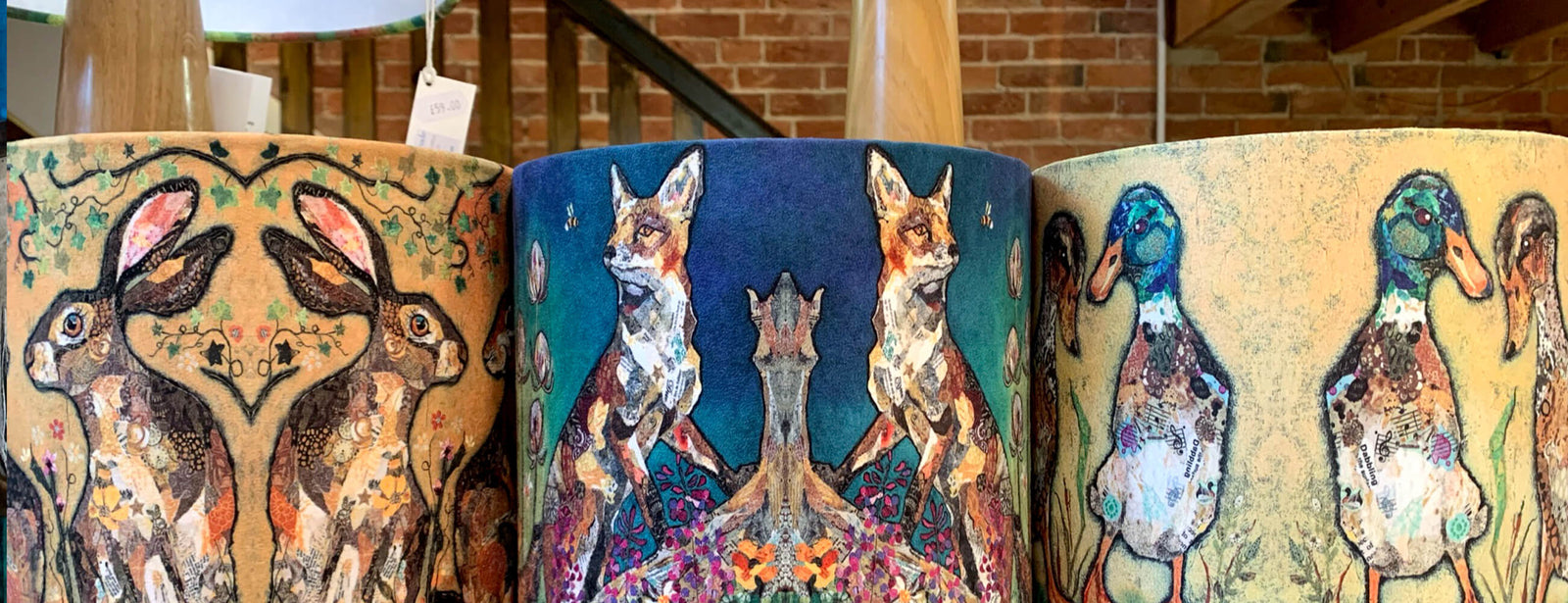 Handcrafted lampshades homeware collection by Dawn Maciocia