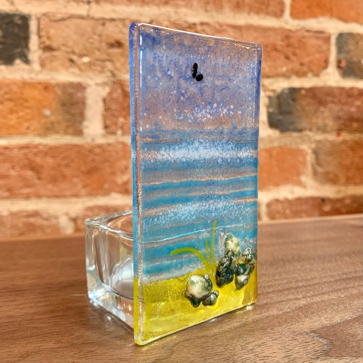 Coastal Fused Glass Tealight Holder