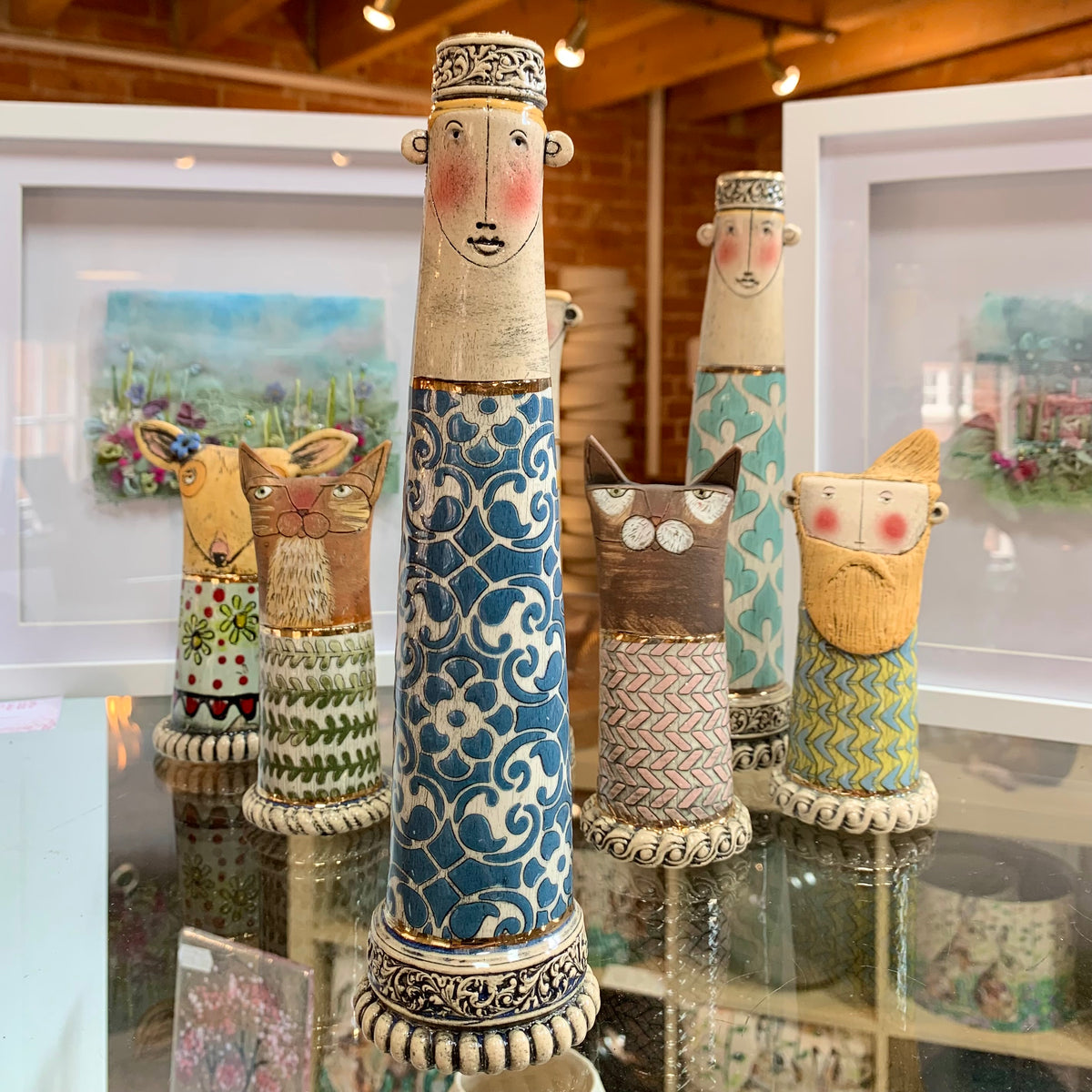 Sarah Saunders Ceramic Candlestick