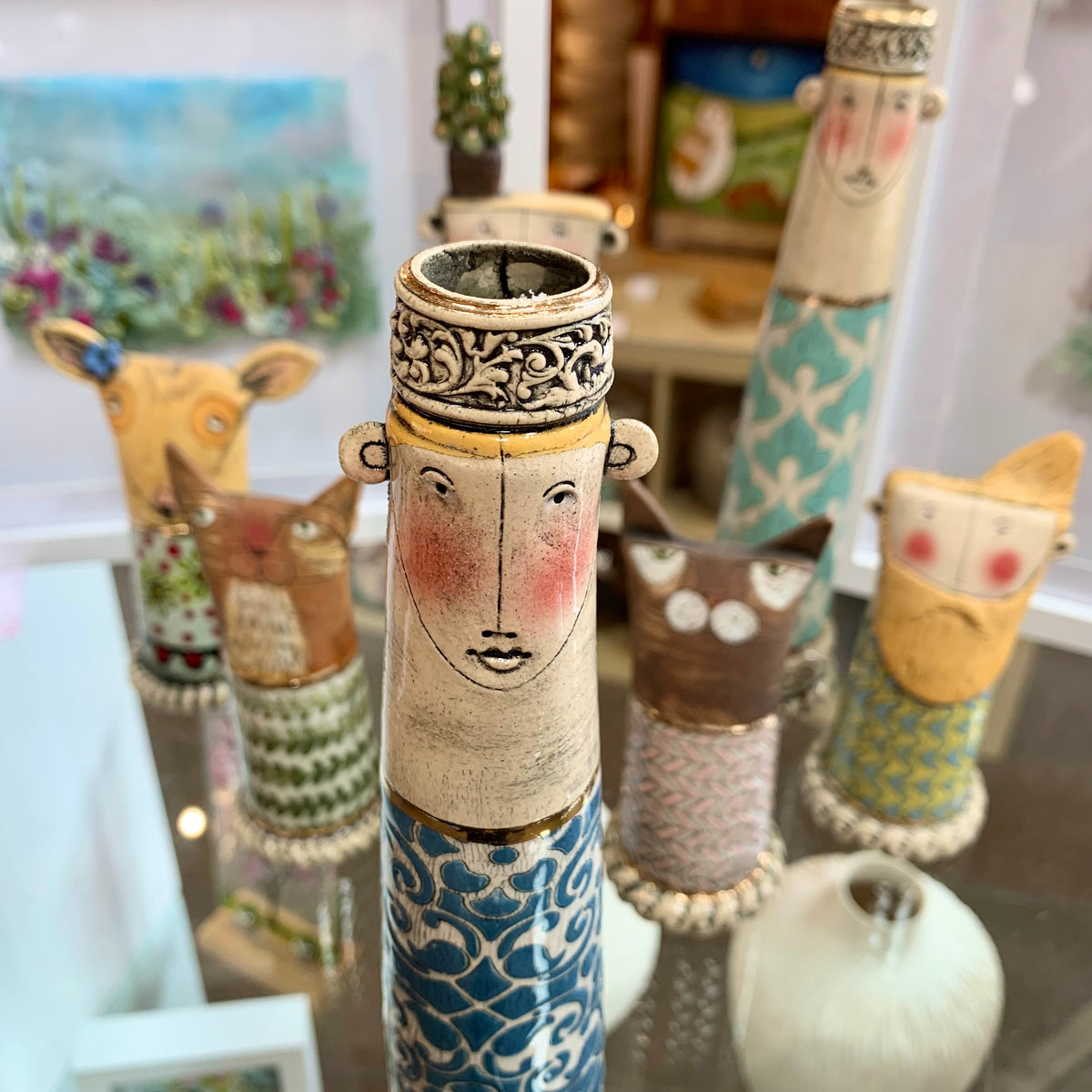 Sarah Saunders Ceramic Candlestick